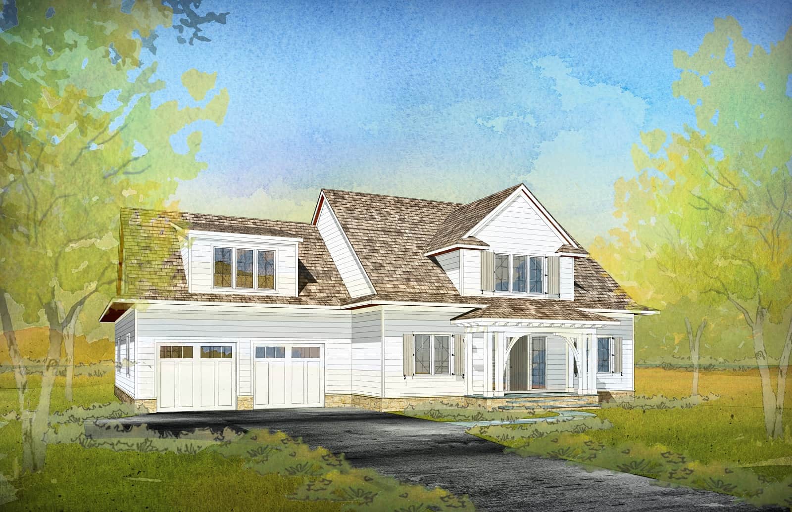 Front elevation of Country home (ThePlanCollection: House Plan #168-1153)