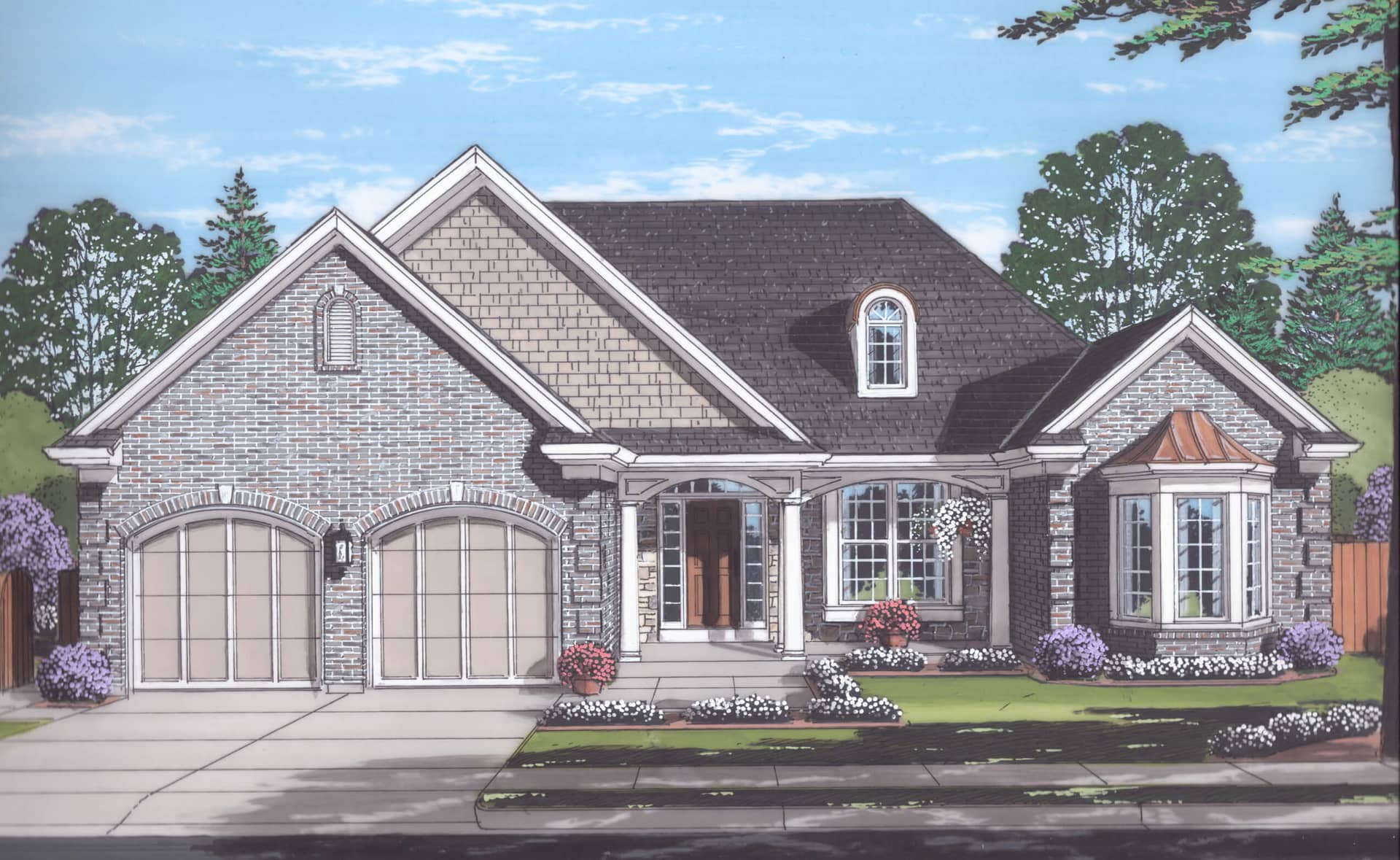 Front elevation of Traditional home (ThePlanCollection: House Plan #169-1122)