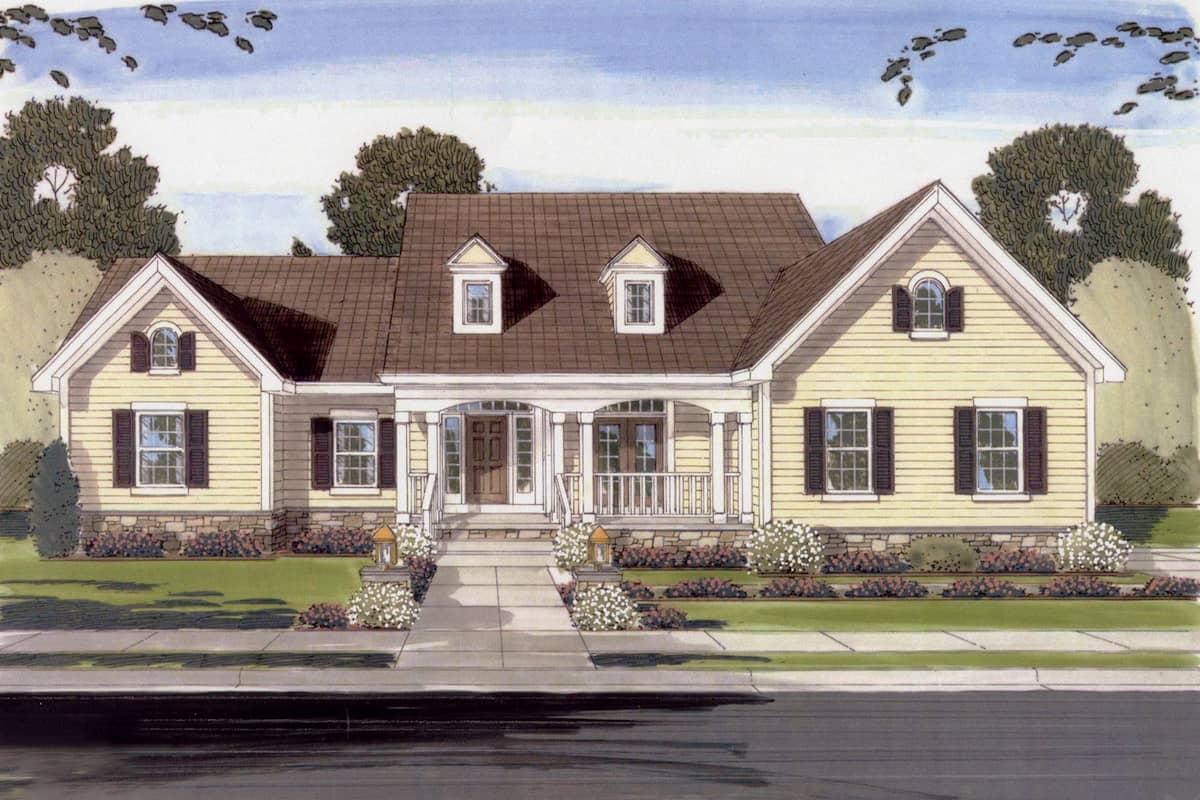 Country style home plan (ThePlanCollection: House Plan #169-1143)