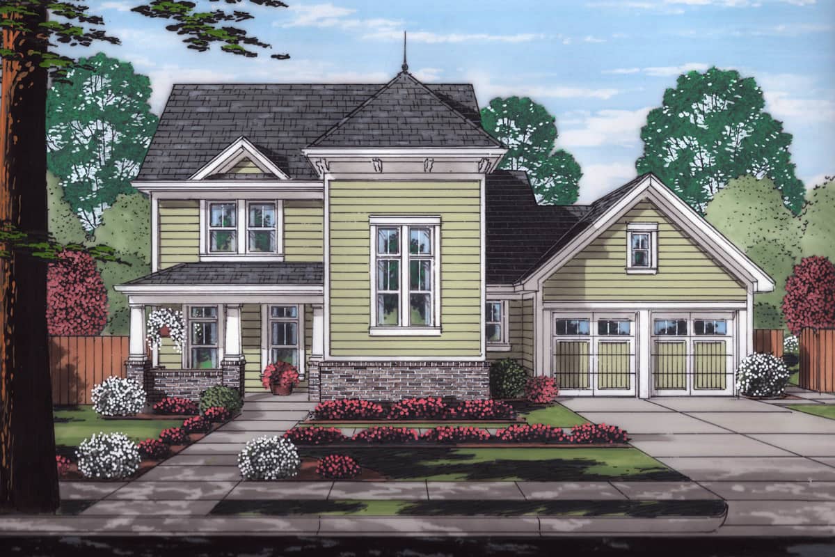 Craftsman home plan (ThePlanCollection: House Plan #169-1164)