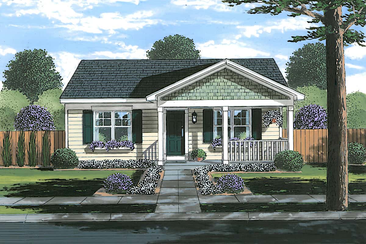 Ranch style house design (ThePlanCollection: Plan #169-1192)