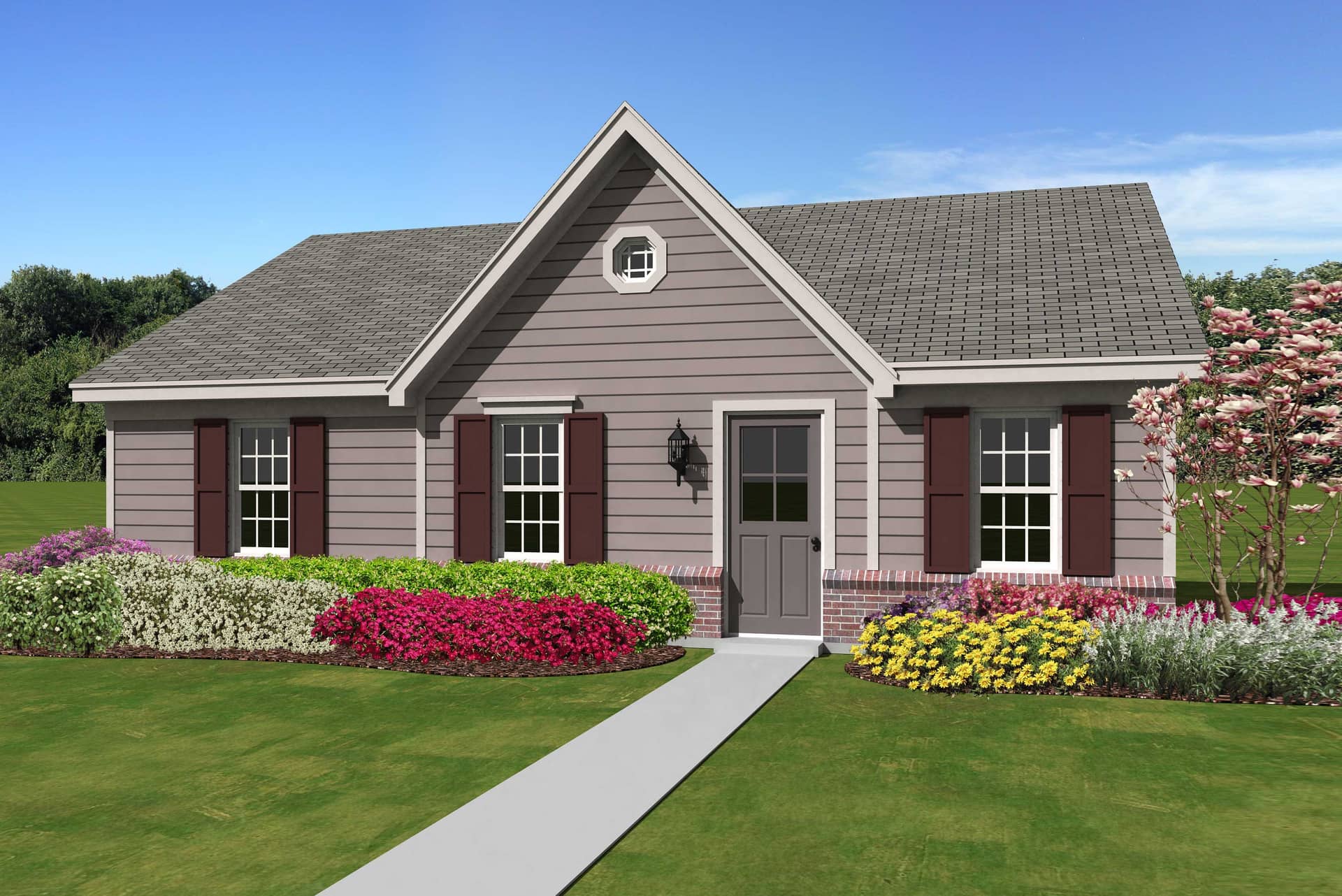 Front view of Small House Plans home (ThePlanCollection: House Plan #170-1415)