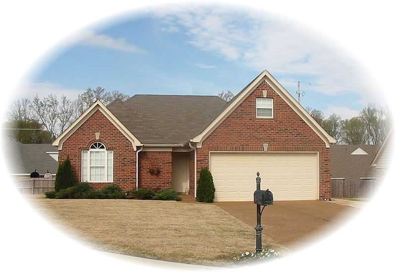 Front view of French home (ThePlanCollection: House Plan #170-1867)