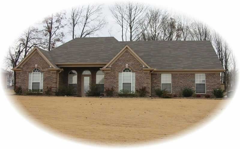 Front view of French home (ThePlanCollection: House Plan #170-1924)