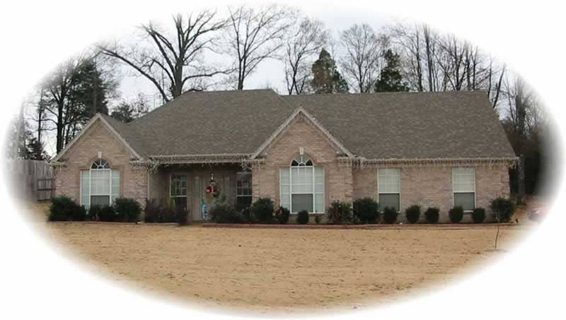 Front view of French home (ThePlanCollection: House Plan #170-1937)