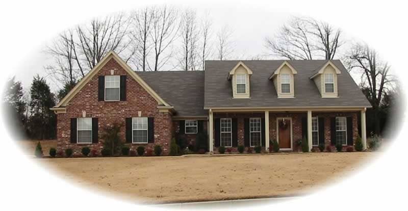 Front view of Ranch home (ThePlanCollection: House Plan #170-2173)