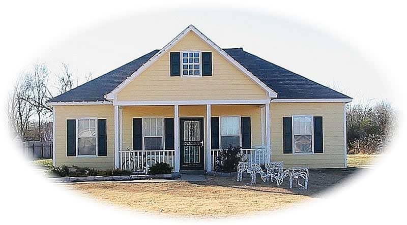 Front view of Small House Plans home (ThePlanCollection: House Plan #170-2274)