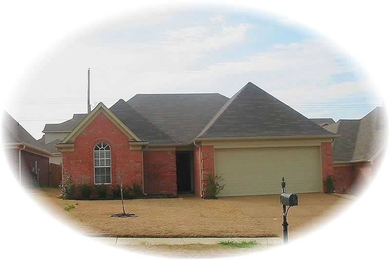 Front view of French home (ThePlanCollection: House Plan #170-2335)