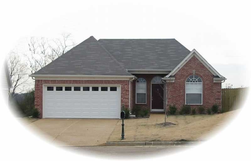 Front view of Ranch home (ThePlanCollection: House Plan #170-2833)