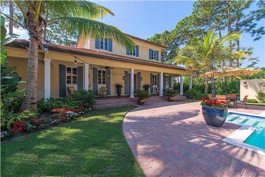 Front elevation of Florida Style home (ThePlanCollection: House Plan #175-1112)