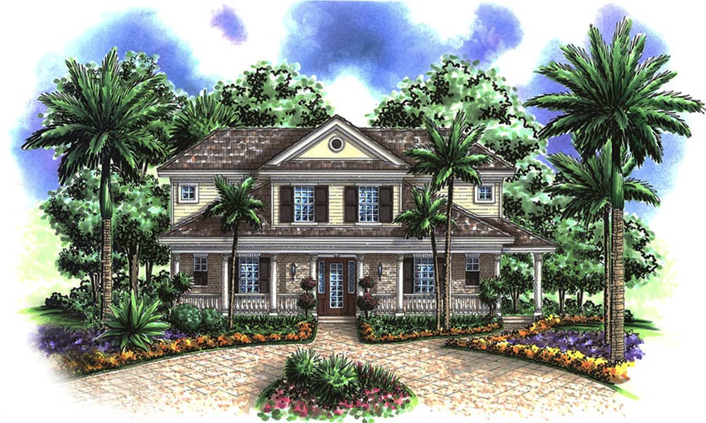 Front elevation of Country home (ThePlanCollection: House Plan #175-1217)