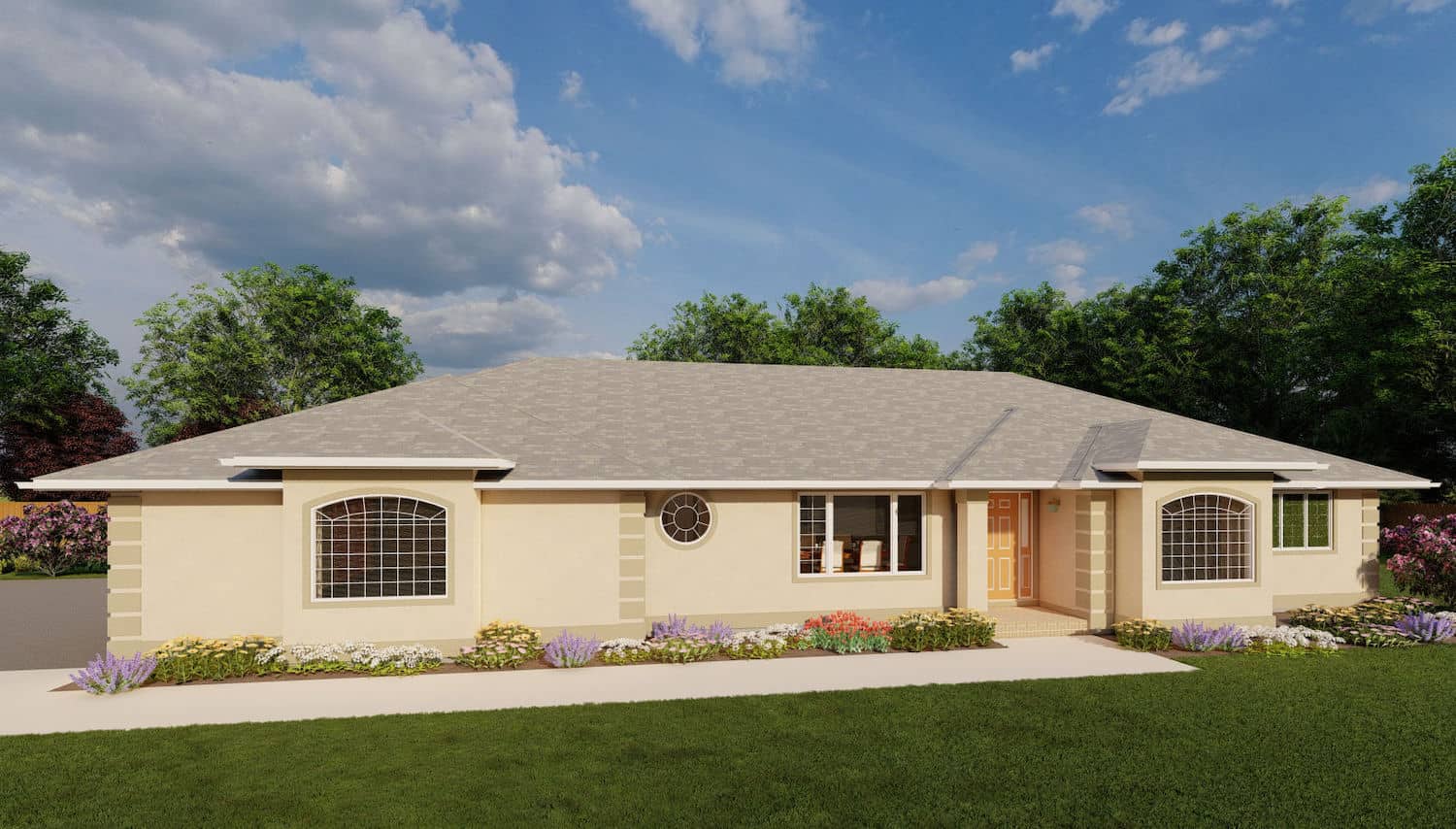 California Ranch house design (ThePlanCollection: Plan #177-1035)