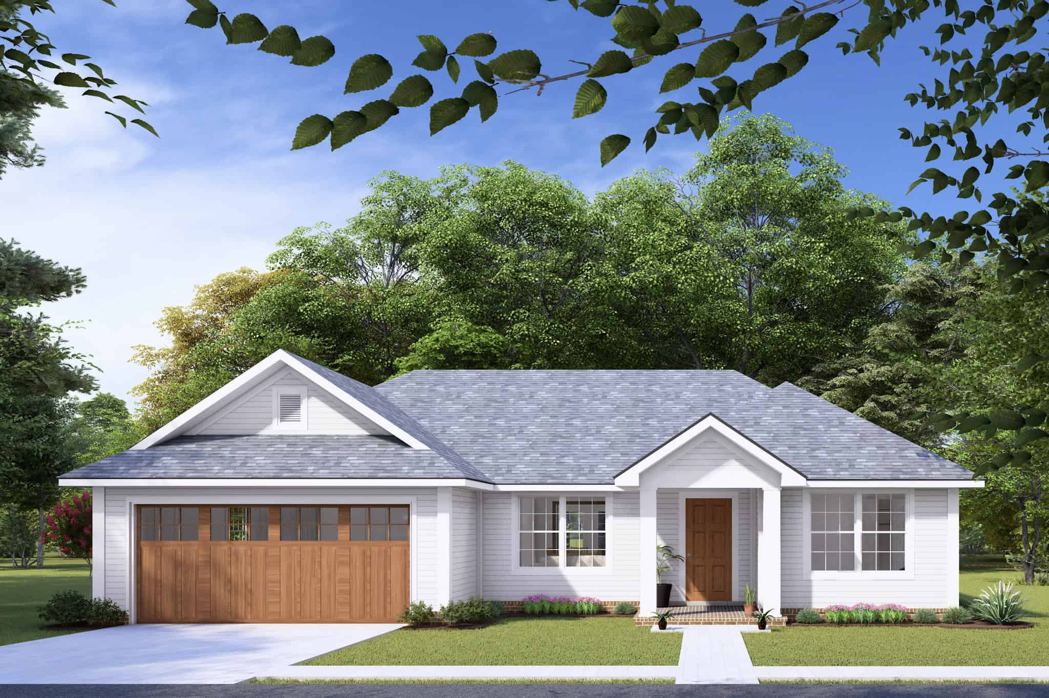 Front elevation of Traditional home (ThePlanCollection: House Plan #178-1265)