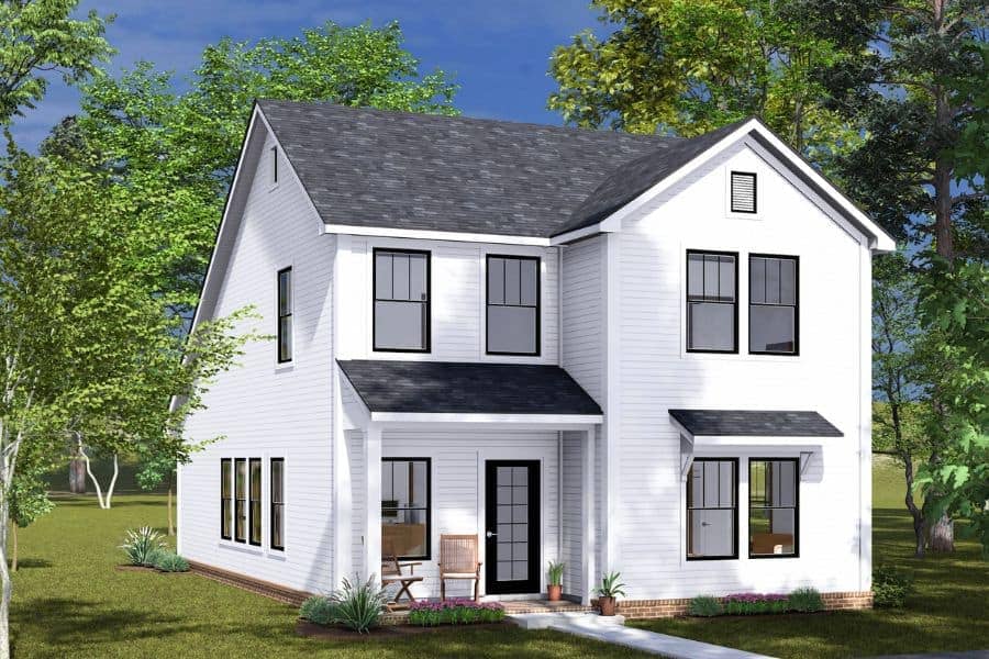 Front elevation of Cottage home (ThePlanCollection: House Plan #178-1491)