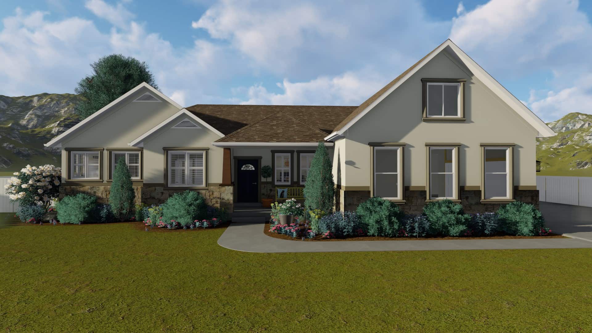 Traditional home (ThePlanCollection: Plan #187-1008)