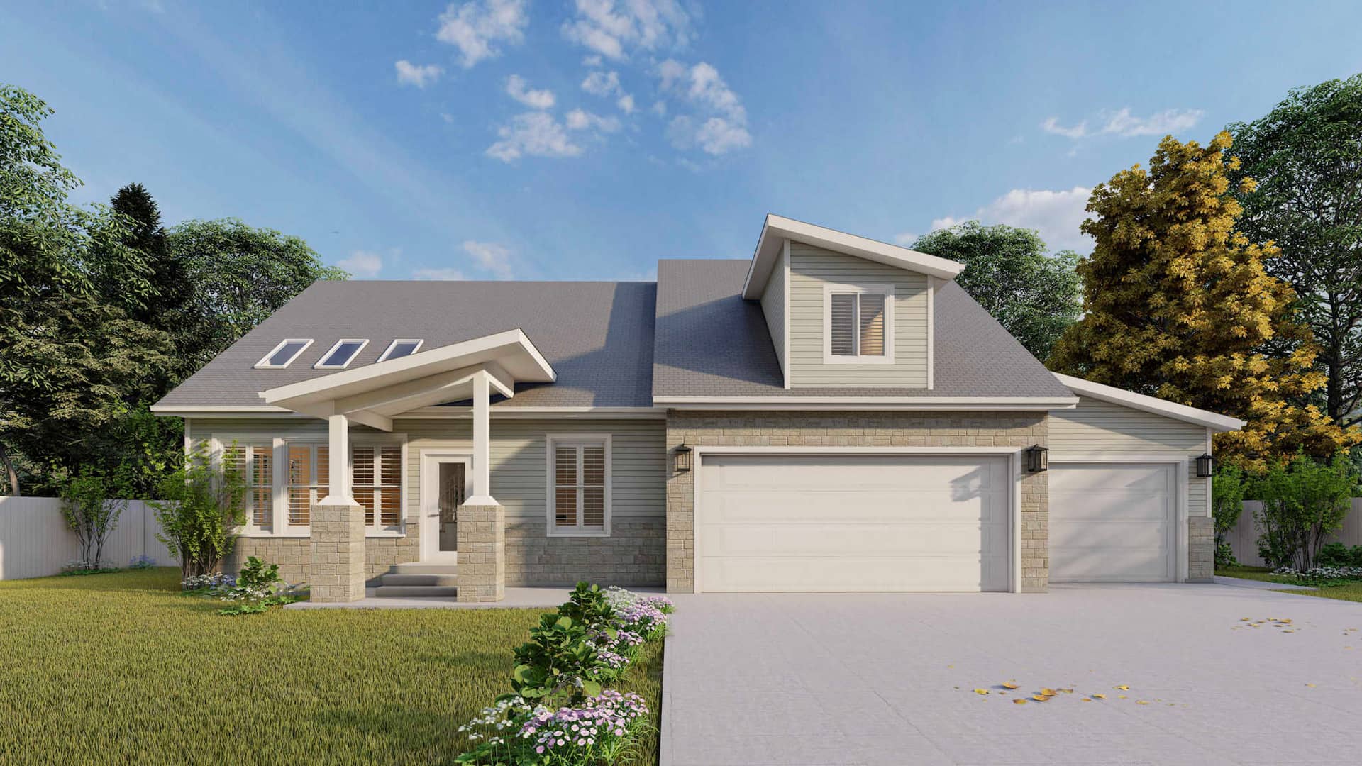 The Plan Collection: Front Elevation of Traditional House # 187-1012