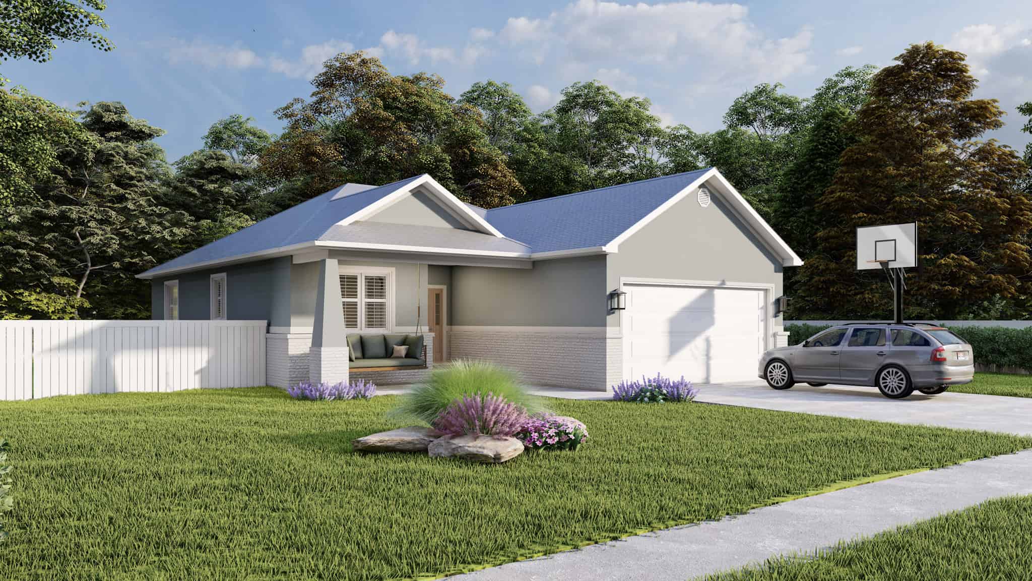 The Plan Collection: Front Elevation of Traditional House # 187-1015