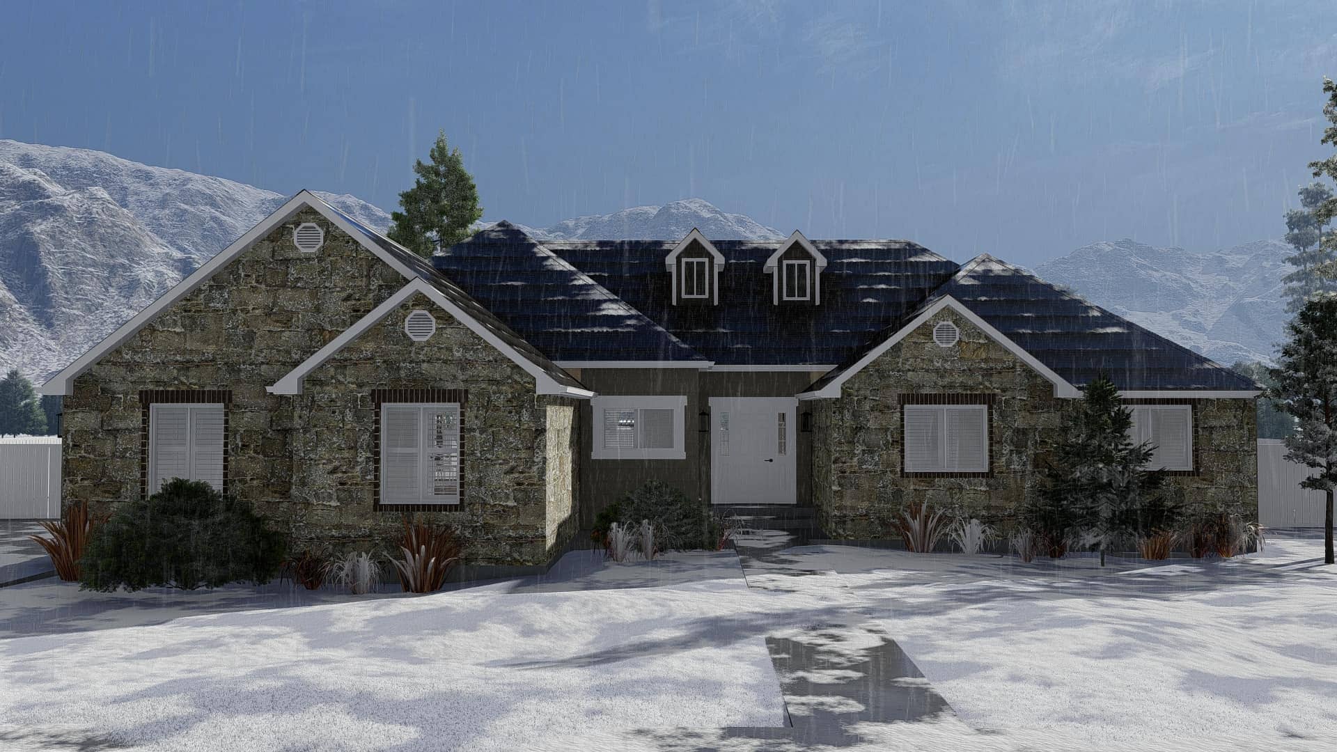 Country Ranch style house (ThePlanCollection: Plan #187-1169)