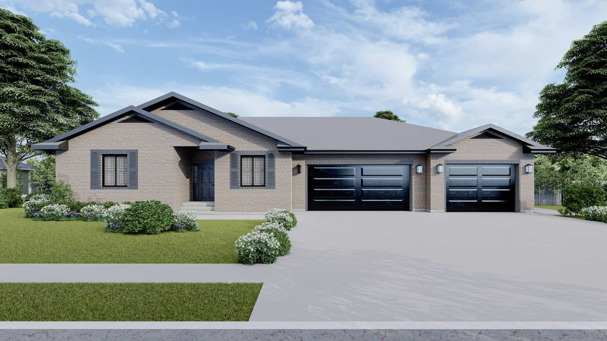 Front elevation of Country home (ThePlanCollection: House Plan #187-1227)