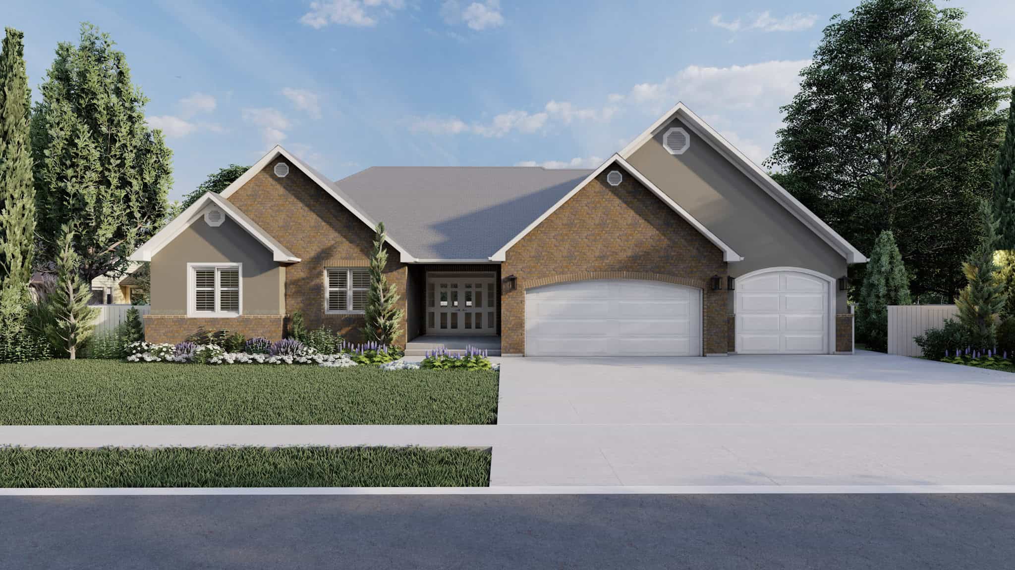 Front elevation of Country home (ThePlanCollection: House Plan #187-1228)