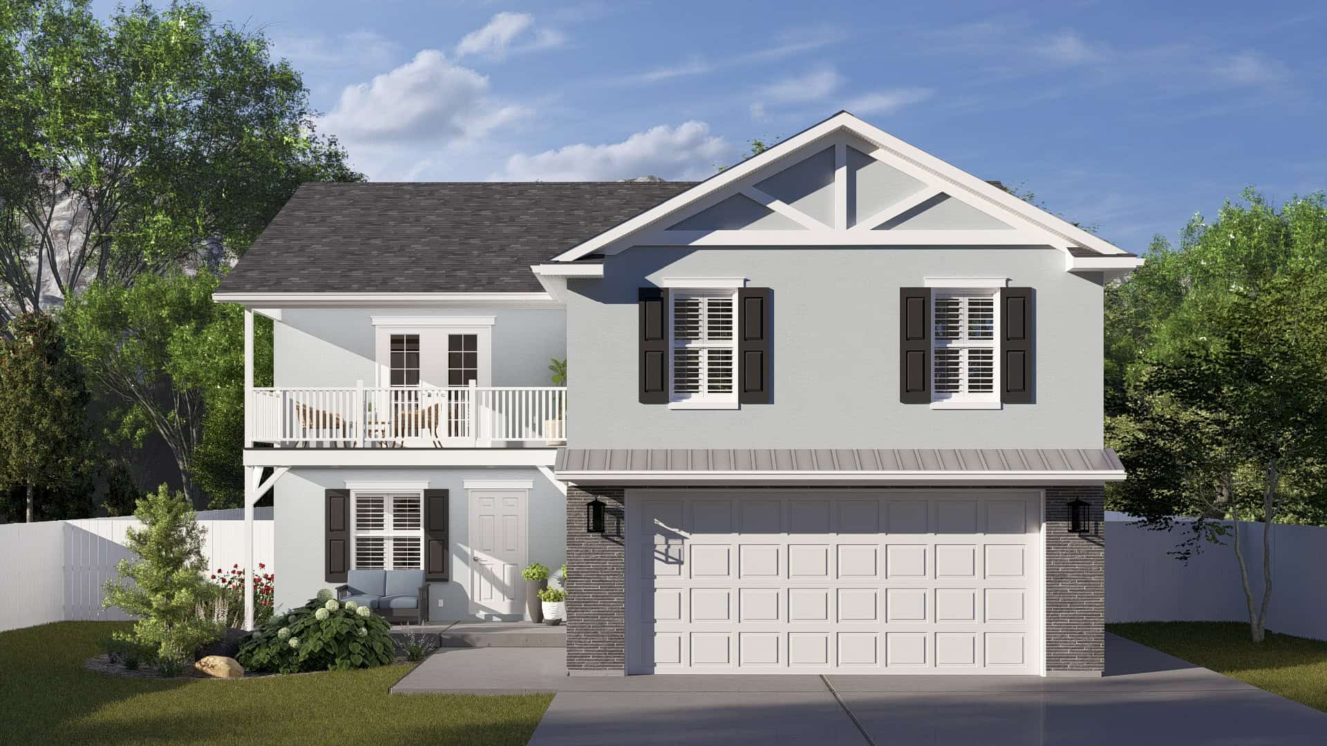 Front elevation of Country home (ThePlanCollection: House Plan #187-1241)