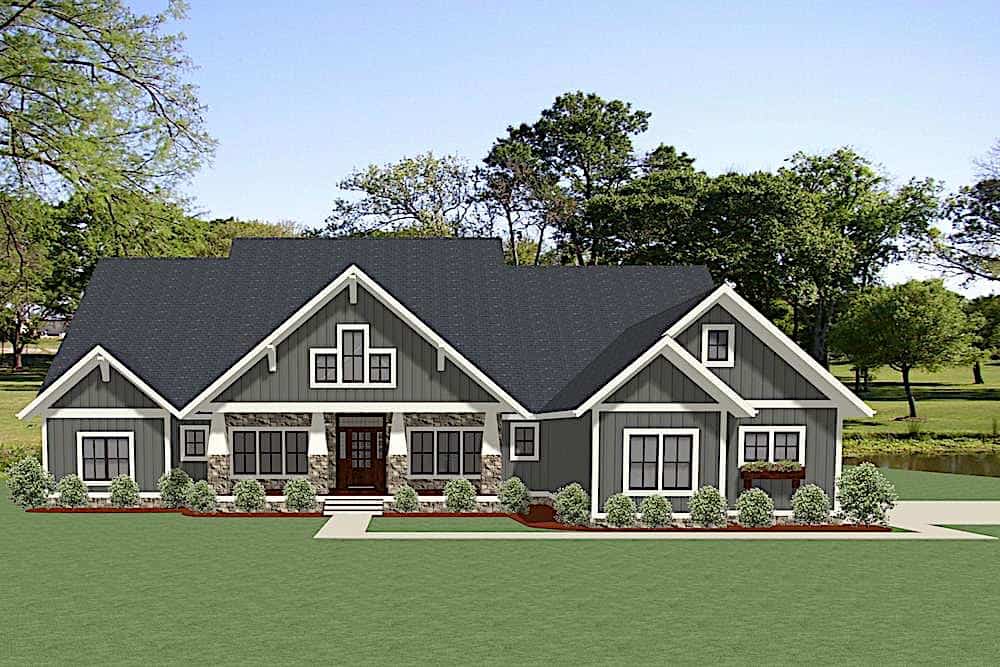 Ranch home (ThePlanCollection: Plan #189-1117)