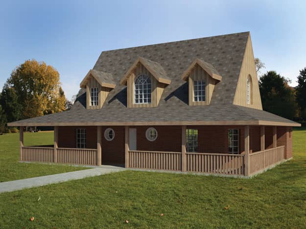 Front elevation of Country home (ThePlanCollection: House Plan #191-1014)