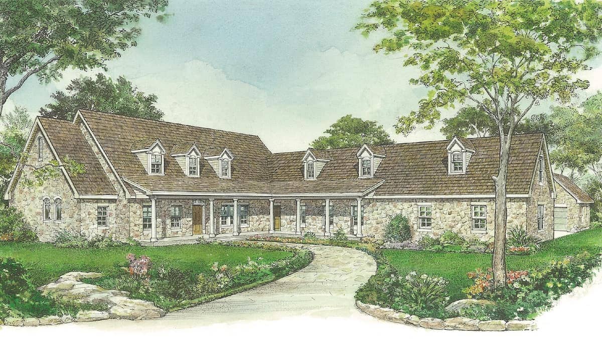 Ranch home (ThePlanCollection: Plan #192-1060)