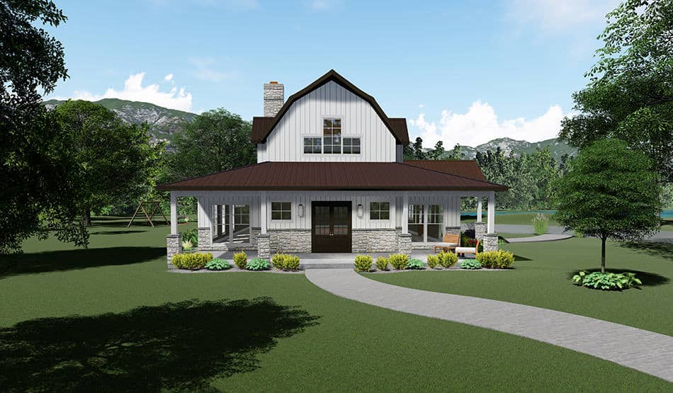 Barn Style home (ThePlanCollection: Plan #193-1102)
