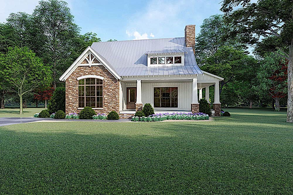 Cottage home (ThePlanCollection: Plan #193-1103)