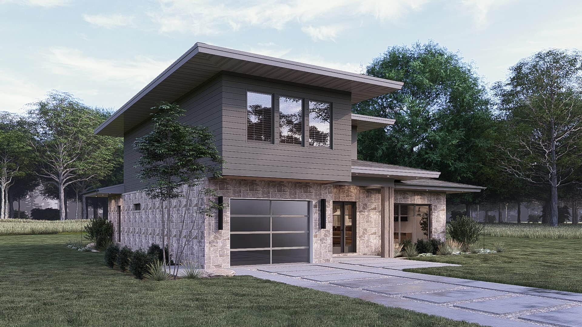 Contemporary home (ThePlanCollection: Plan #193-1117)