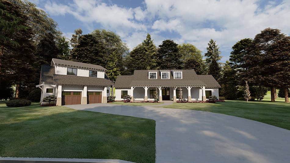 Ranch style home (ThePlanCollection: Plan #193-1172)