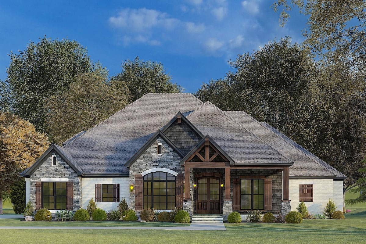 European style home (ThePlanCollection: Plan #193-1174