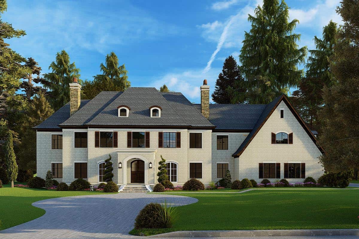 European Country home (ThePlanCollection: Plan #193-1186)