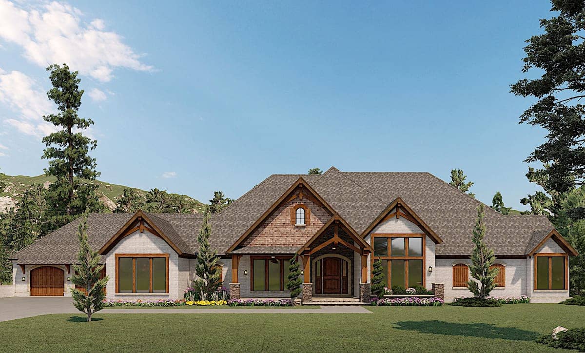 Texas Style house (ThePlanCollection: Plan #193-1191)