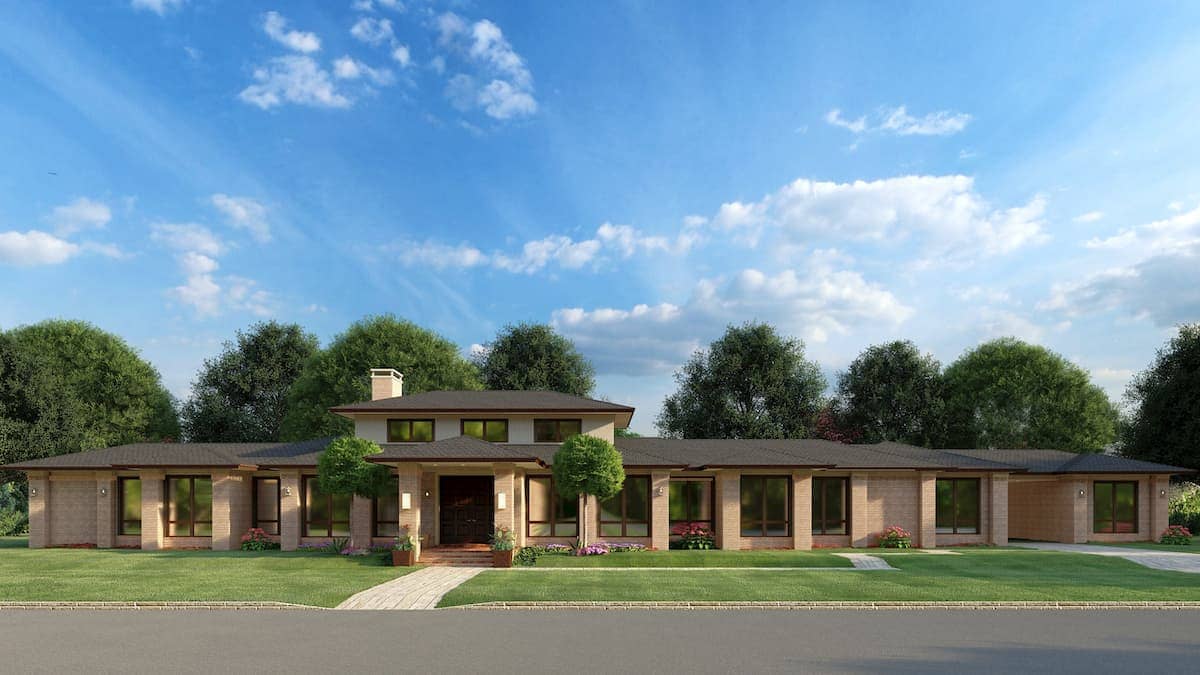 Contemporary style home (ThePlanCollection: Plan #193-1192)