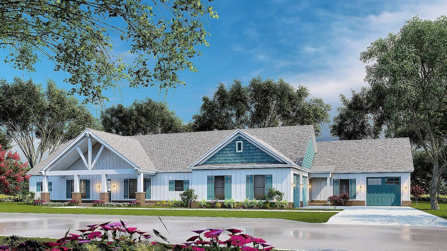 Ranch style house design (ThePlanCollection: Plan #193-1210)