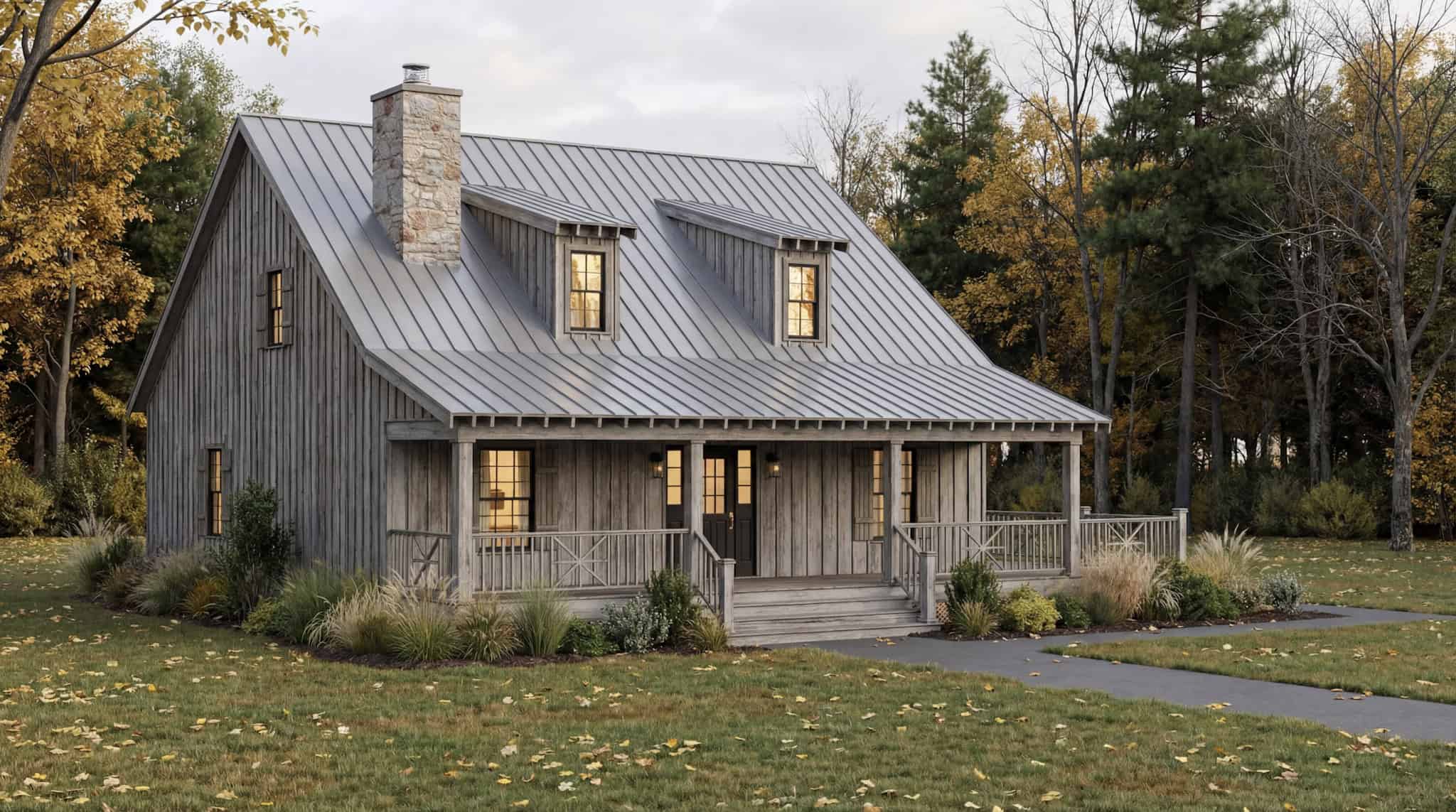 Front elevation of Rustic home (ThePlanCollection: House Plan #193-1388)