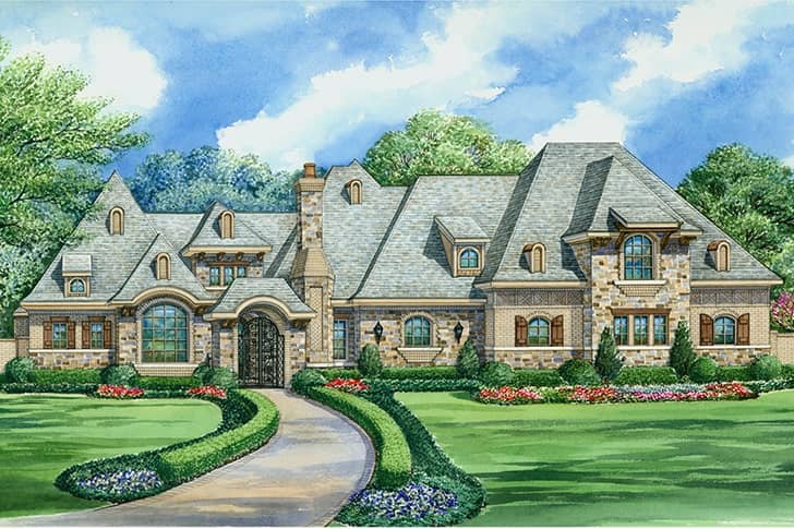 Georgian style home (ThePlanCollection: Plan #195-1072)