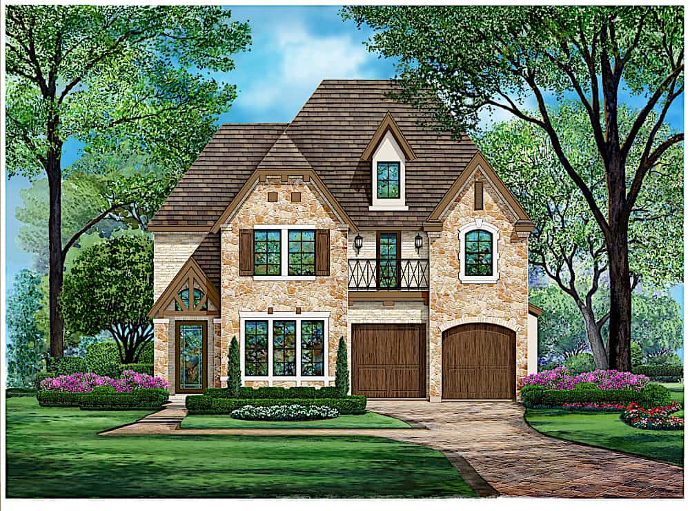 Luxury home (ThePlanCollection: Plan #195-1230)