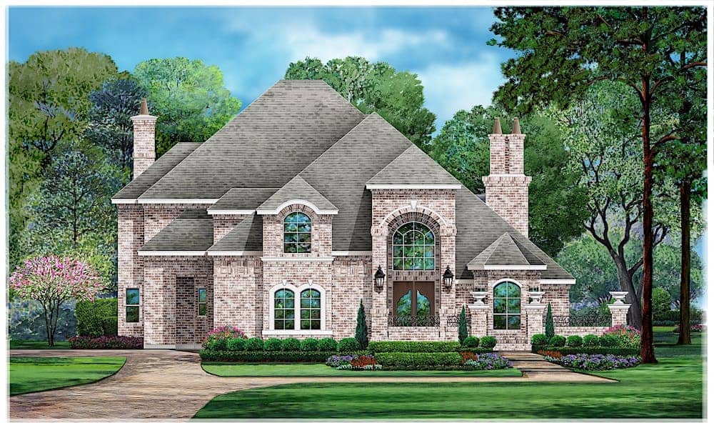 European home (ThePlanCollection: Plan #195-1233)