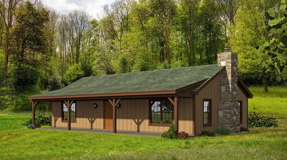 Cottage home (ThePlanCollection: Plan #196-1010)