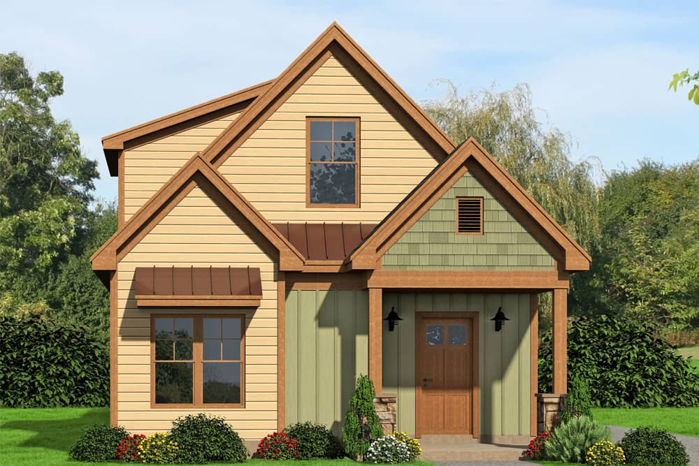 Colonial style home (ThePlanCollection: Plan #196-1055)