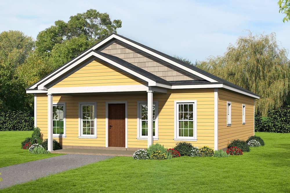 Cottage home (ThePlanCollection: Plan #196-1069)