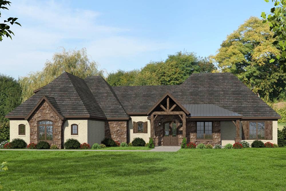 Traditional home plan (ThePlanCollection: House Plan #196-1078)