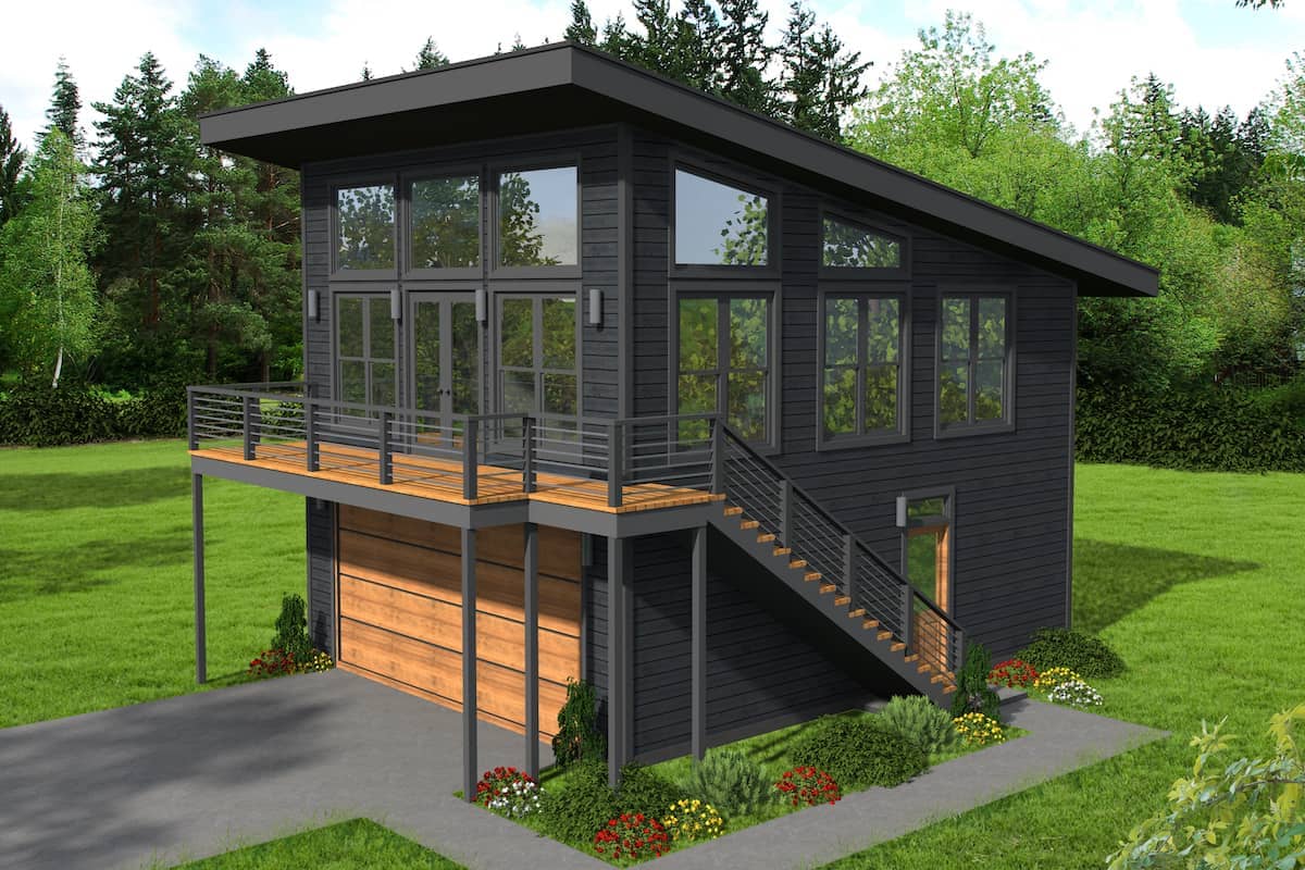 Contemporary home (ThePlanCollection: Plan #196-1211)