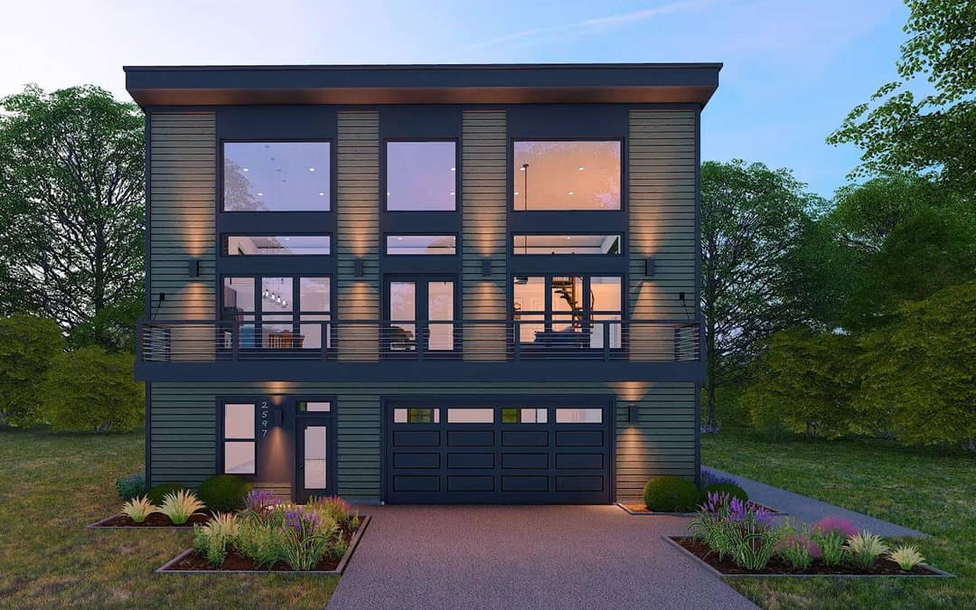 Modern House Plan - 3 Bedrms, 2 Baths - 2562 Sq Ft - #196-1881