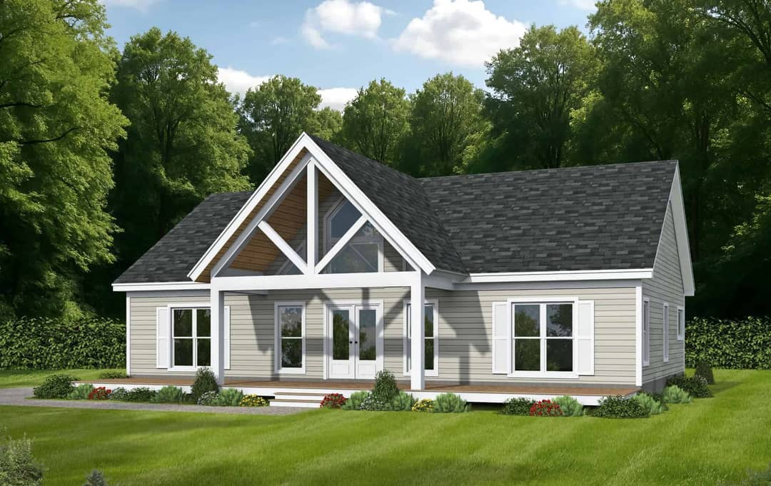 Farmhouse Home Plan - 3 Bedrms, 2 Baths - 1600 Sq Ft - #196-1895