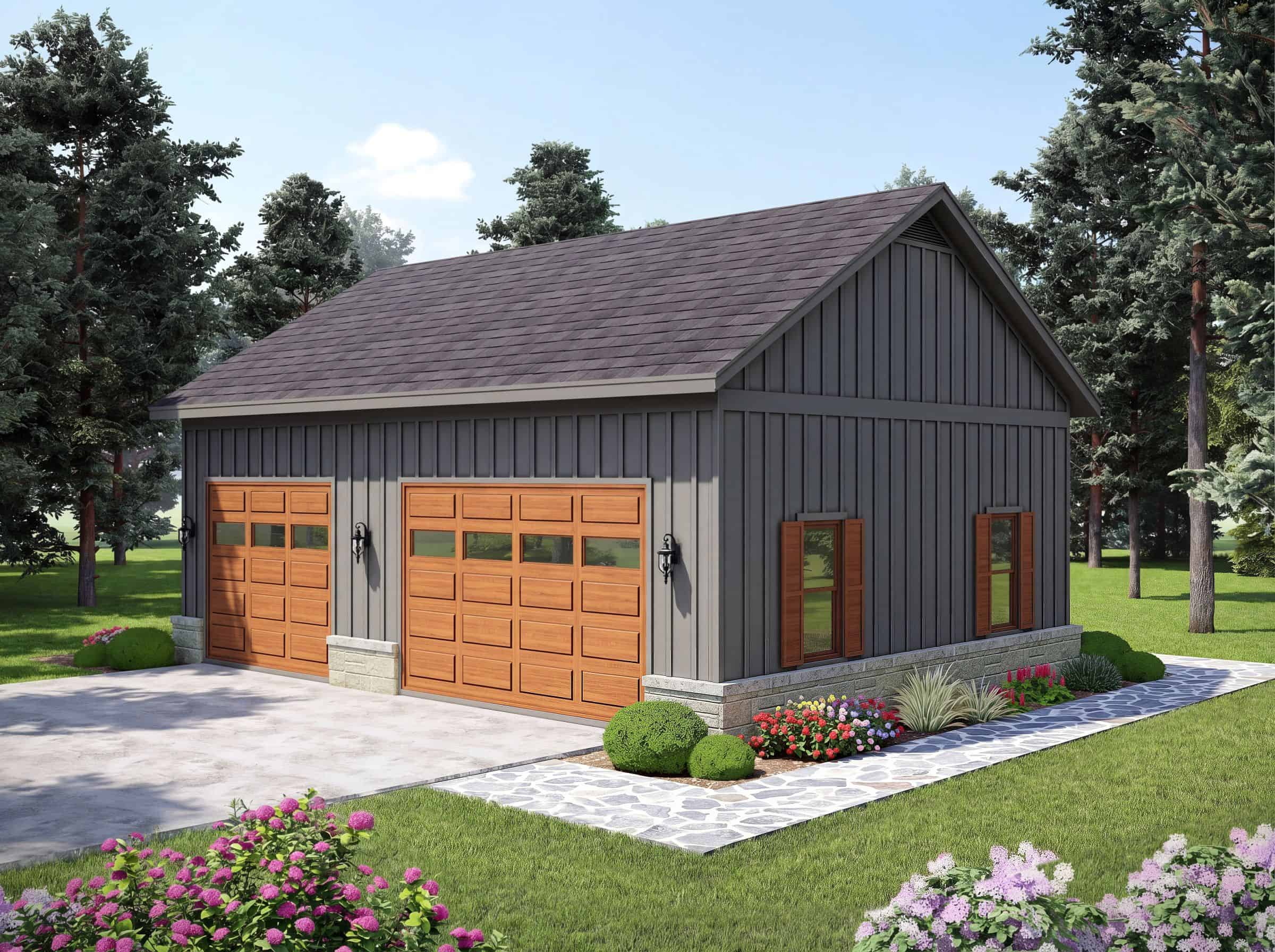 Front elevation of Garage home (ThePlanCollection: House Plan #196-1937)