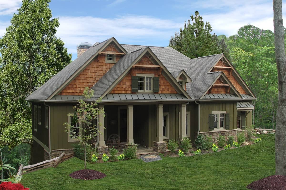 Cottage home (ThePlanCollection: Plan #198-1061)